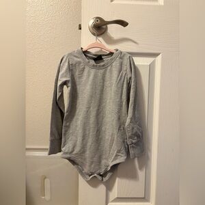 Little Bipsy Gray Long Sleeve Kids Bodysuit